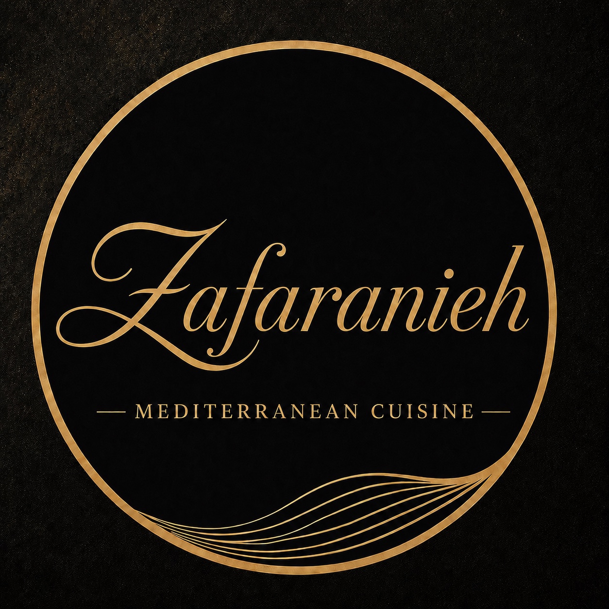 Zafaranieh Mediterranean Cuisine gold logo